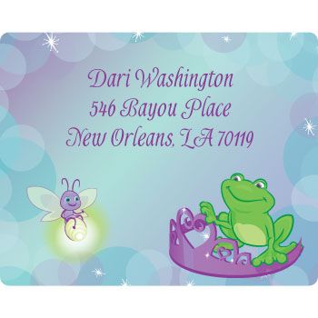 Frog Princess Personalized Address Labels (sheet of 15)
