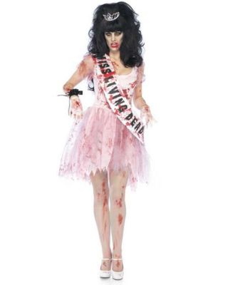Womens Sexy Putrid Prom Queen Zombie Costume For You Forushops