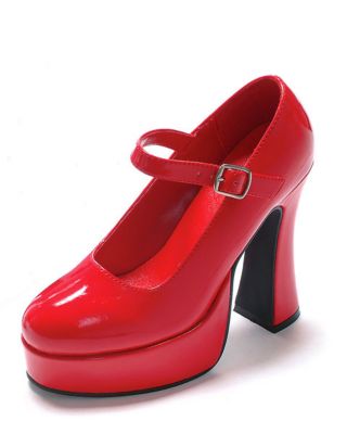 red and black mary jane shoes