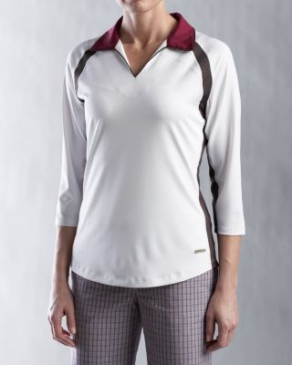 Lady's ANNIKA CB DryTec 3/4 Sleeve City Lights Polo