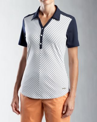 Women's ANNIKA CB DryTec S/S Radiate Stripe Polo