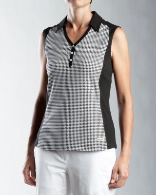 Women's ANNIKA CB DryTec S/L Houndstooth Polo