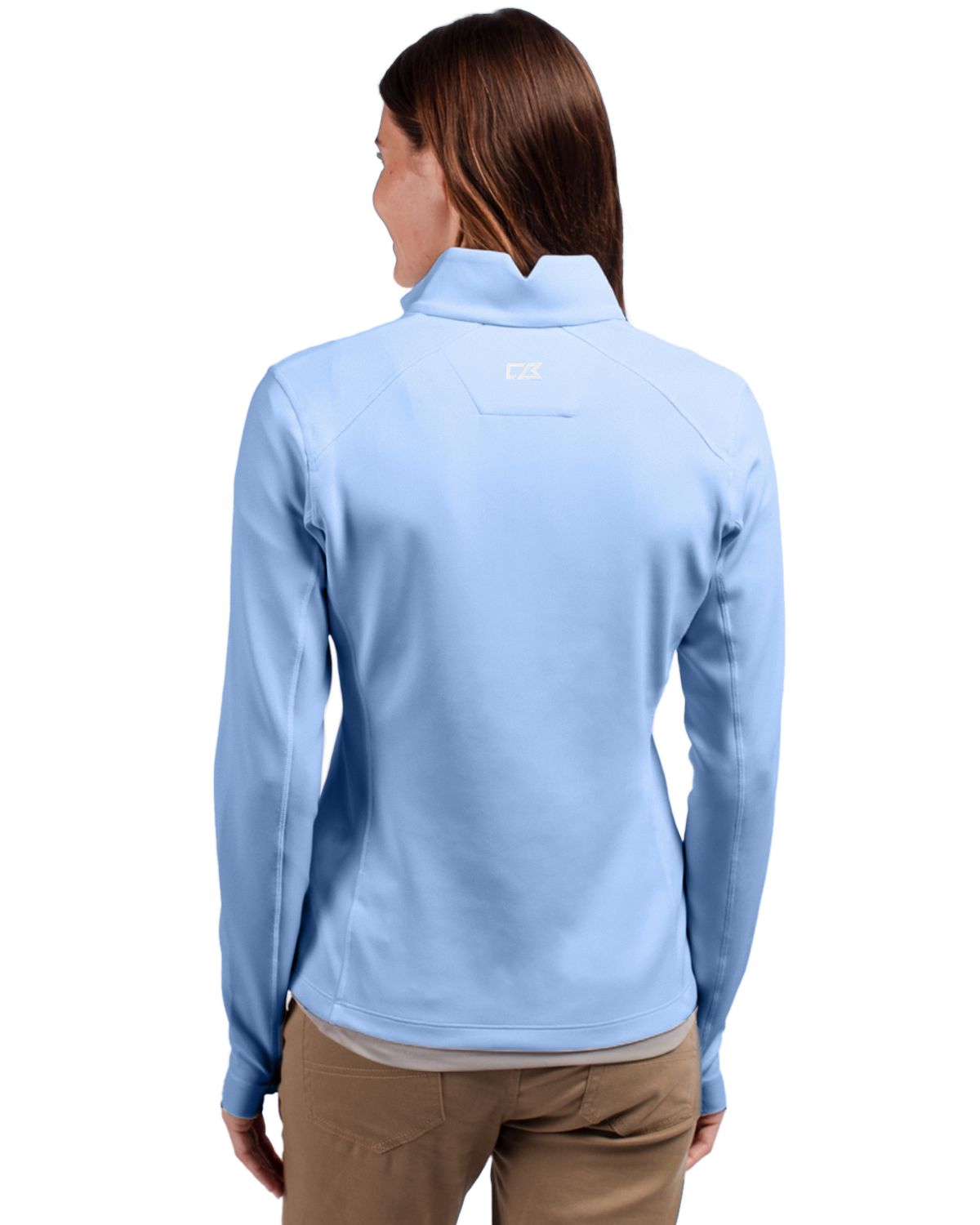 Cutter & Buck Traverse Recycled Smooth Stretch Womens Quarter Zip Pullover 186