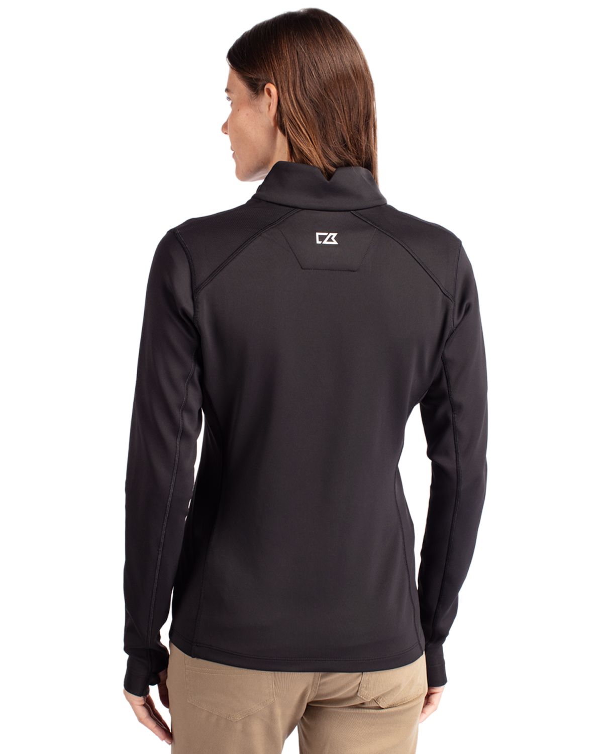 Cutter & Buck Traverse Recycled Smooth Stretch Womens Quarter Zip Pullover 118
