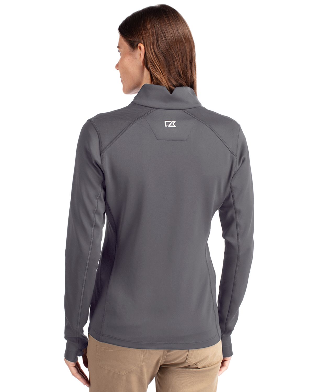 Cutter & Buck Traverse Recycled Smooth Stretch Womens Quarter Zip Pullover 139