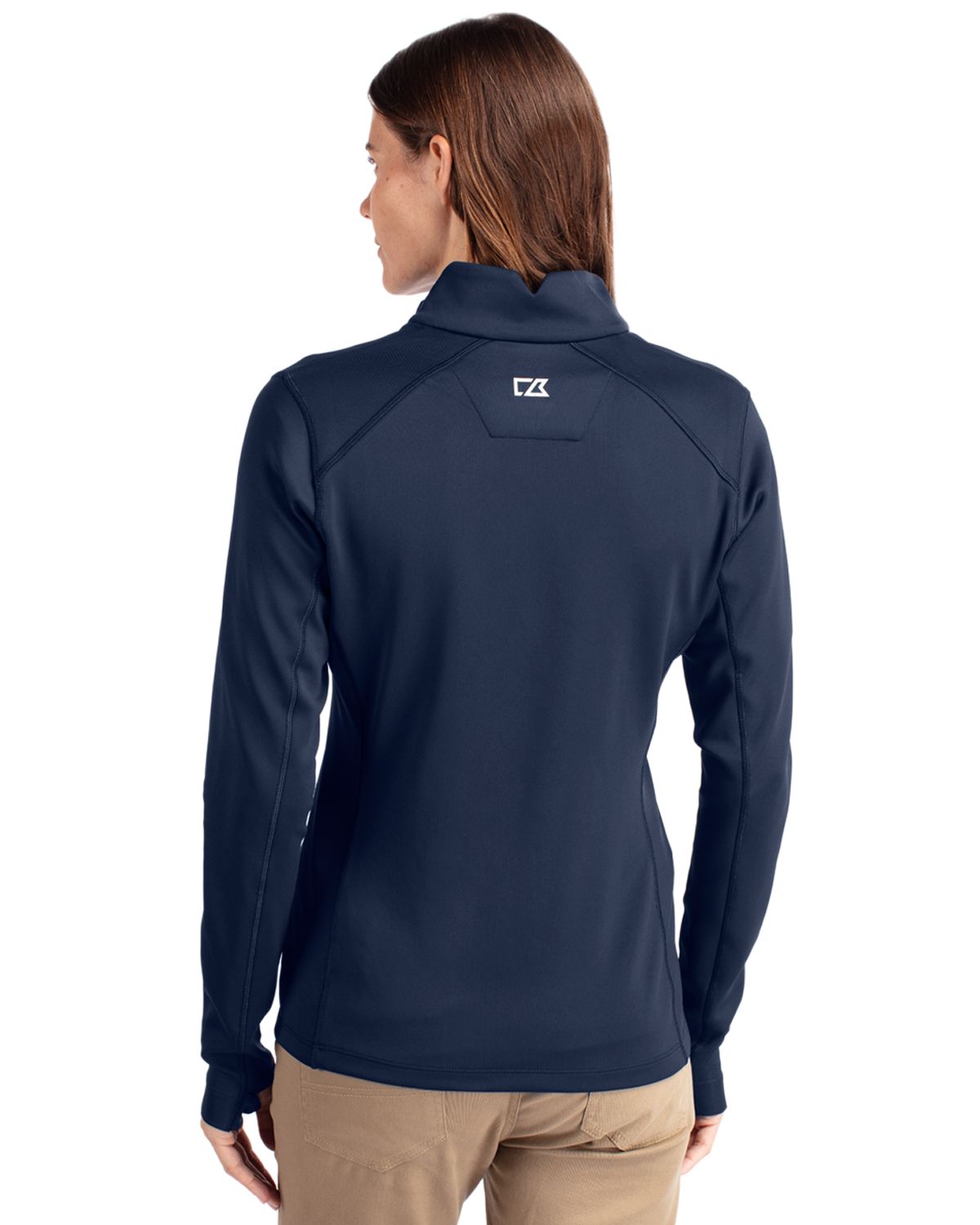 Cutter & Buck Traverse Recycled Smooth Stretch Womens Quarter Zip Pullover 194