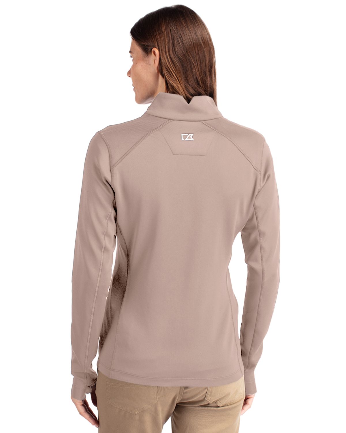 Cutter & Buck Traverse Recycled Smooth Stretch Womens Quarter Zip Pullover 114