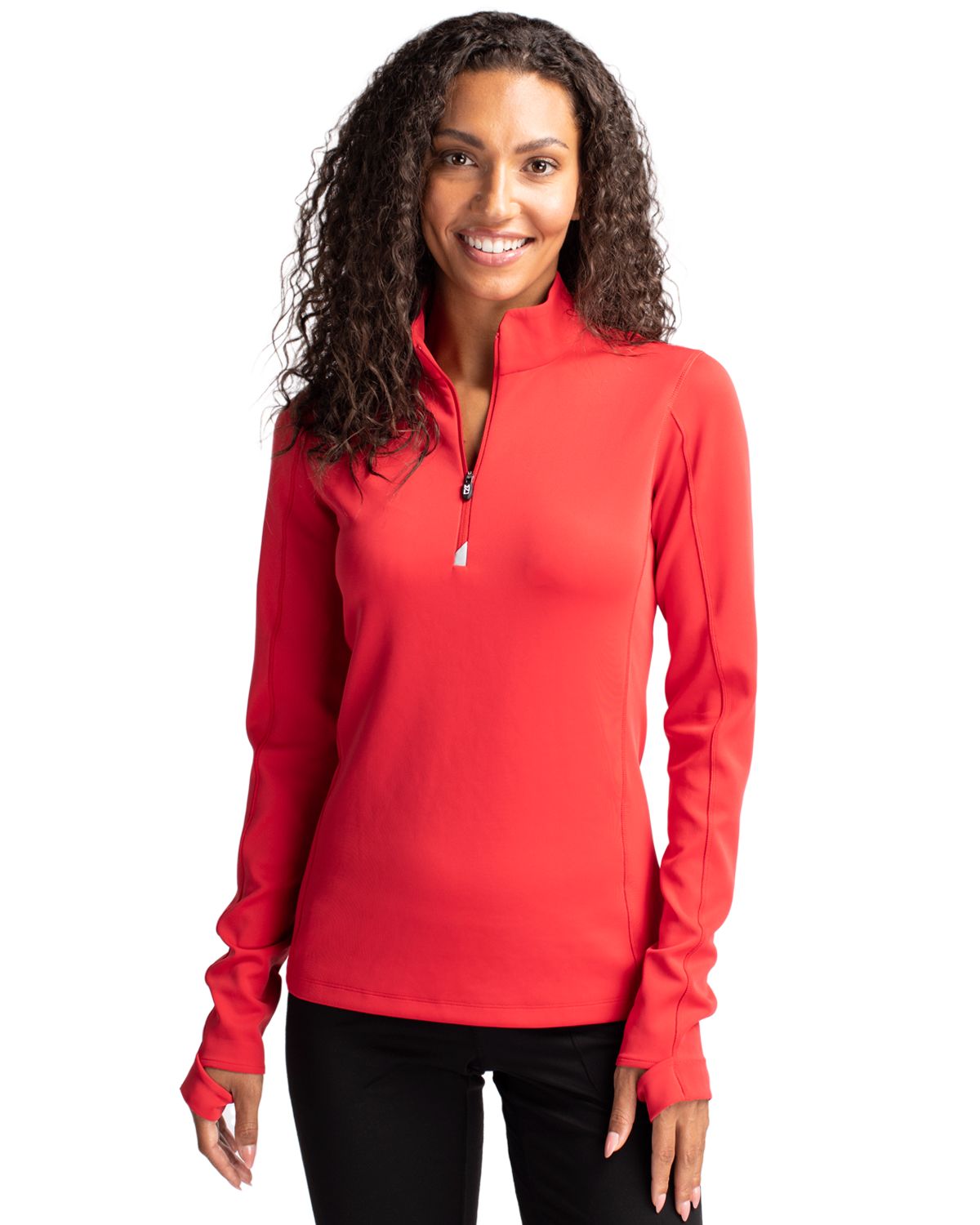 Cutter & Buck Traverse Recycled Smooth Stretch Womens Quarter Zip Pullover 162