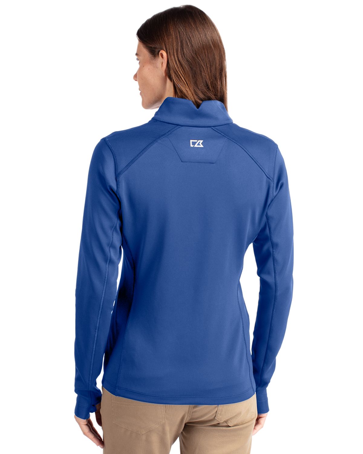 Cutter & Buck Traverse Recycled Smooth Stretch Womens Quarter Zip Pullover 181