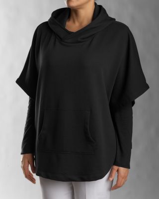 Half Sleeve Hooded Poncho