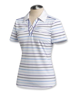 Women's CB DryTec S/S Pacific Stripe Polo