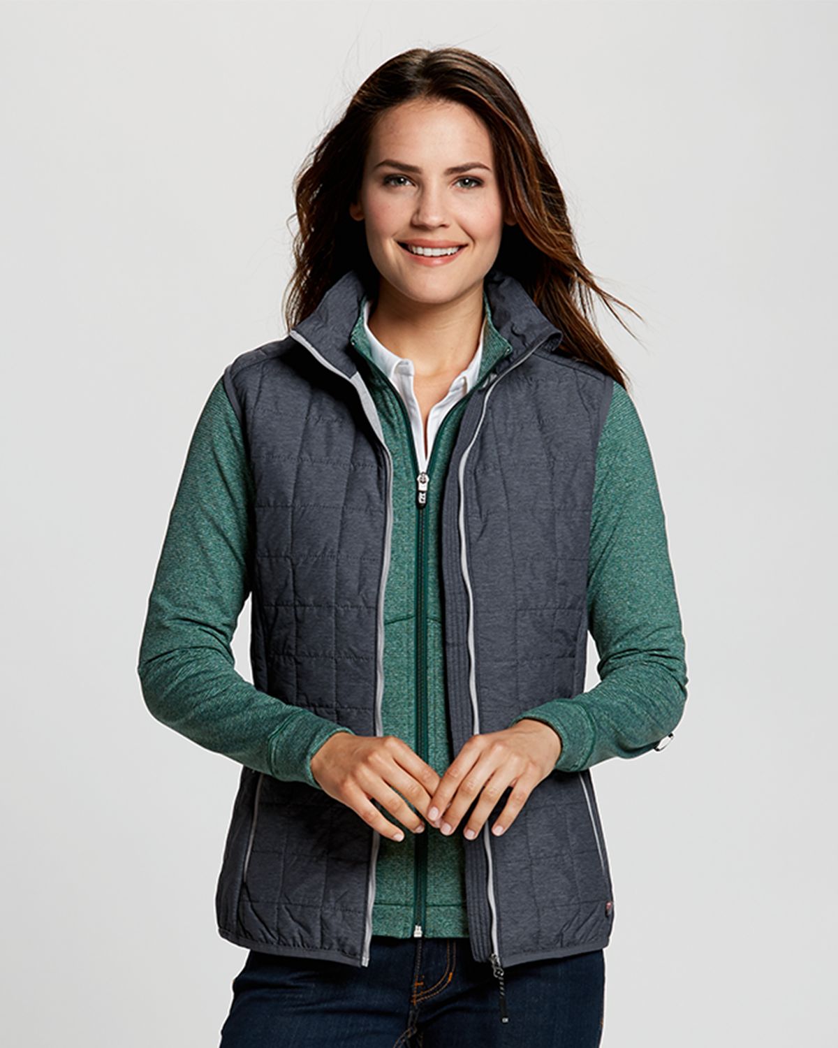 Cutter & Buck Rainier Recycled Insulated Puffer Womens Full Zip Vest 143