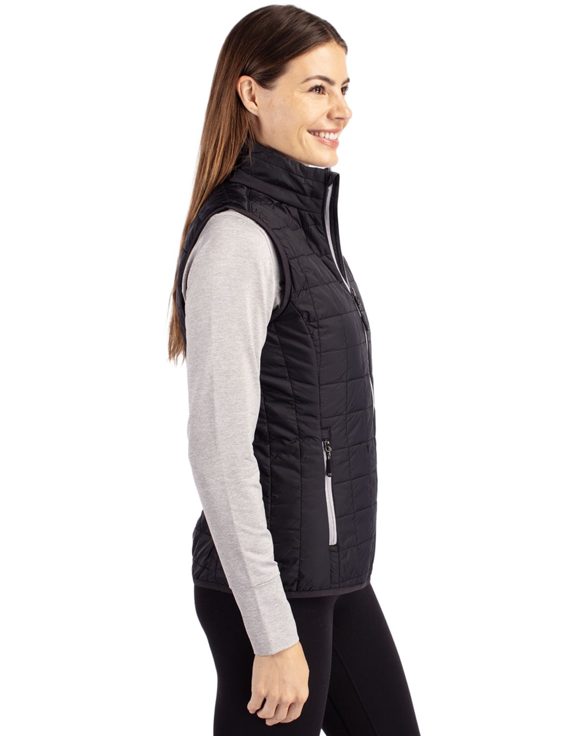 Cutter & Buck Rainier Recycled Insulated Puffer Womens Full Zip Vest 13