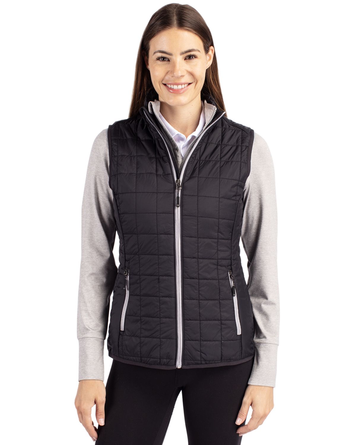 Cutter & Buck Rainier Recycled Insulated Puffer Womens Full Zip Vest 189