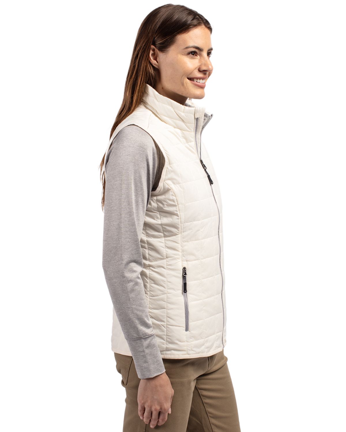 Cutter & Buck Rainier Recycled Insulated Puffer Womens Full Zip Vest 14