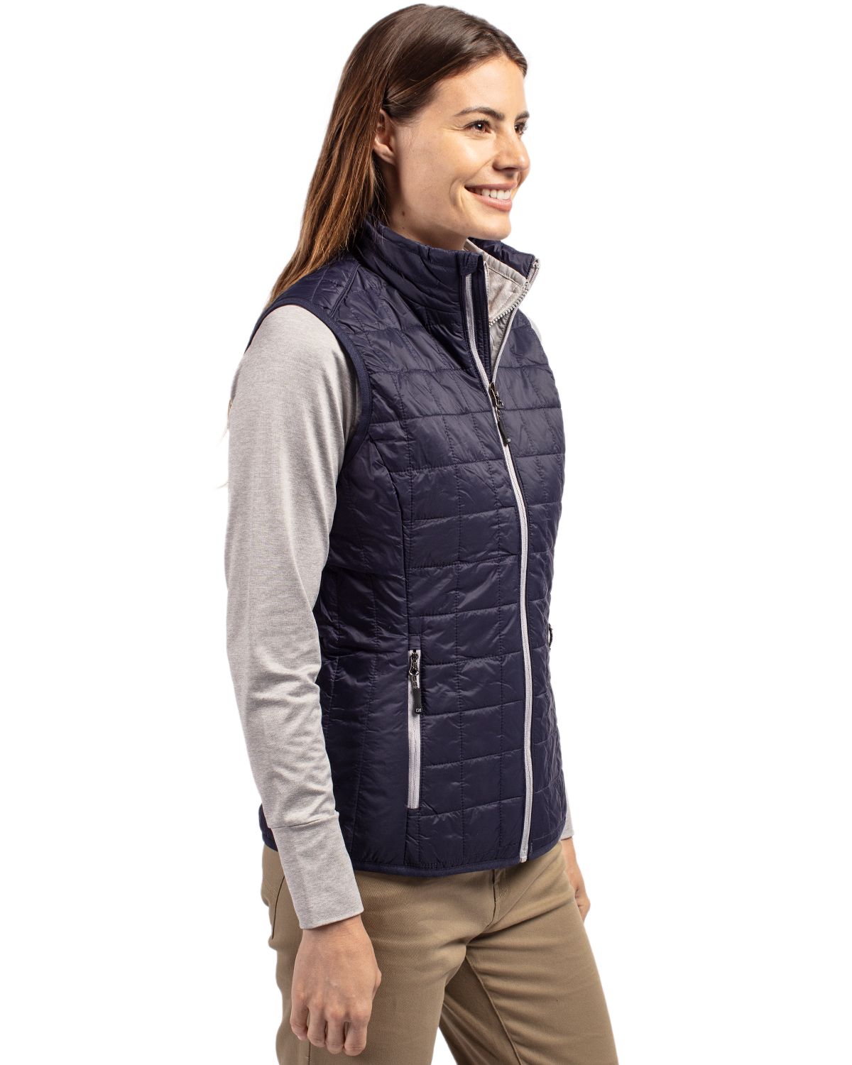 Cutter & Buck Rainier Recycled Insulated Puffer Womens Full Zip Vest 131