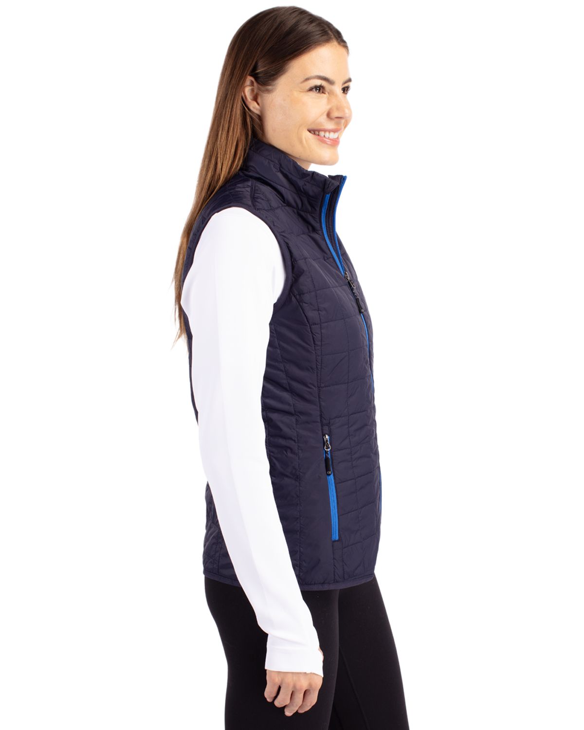 Cutter & Buck Rainier Recycled Insulated Puffer Womens Full Zip Vest 158
