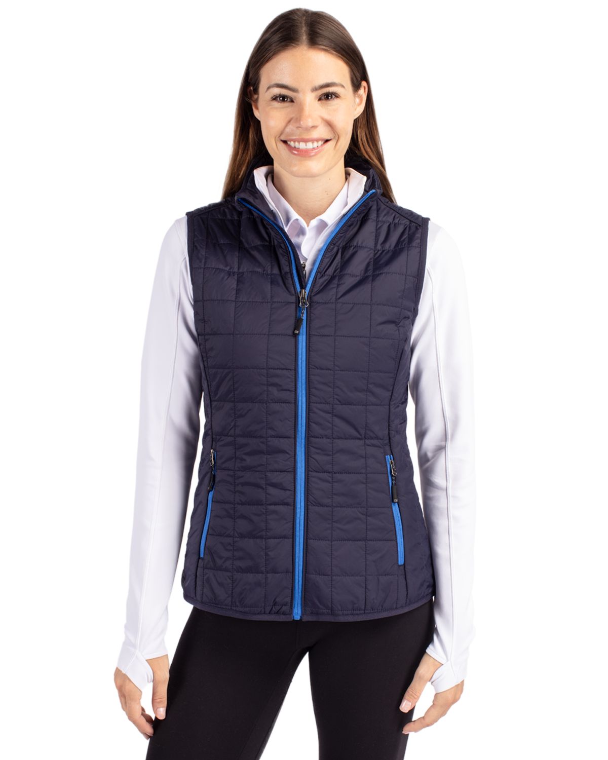 Cutter & Buck Rainier Recycled Insulated Puffer Womens Full Zip Vest 20