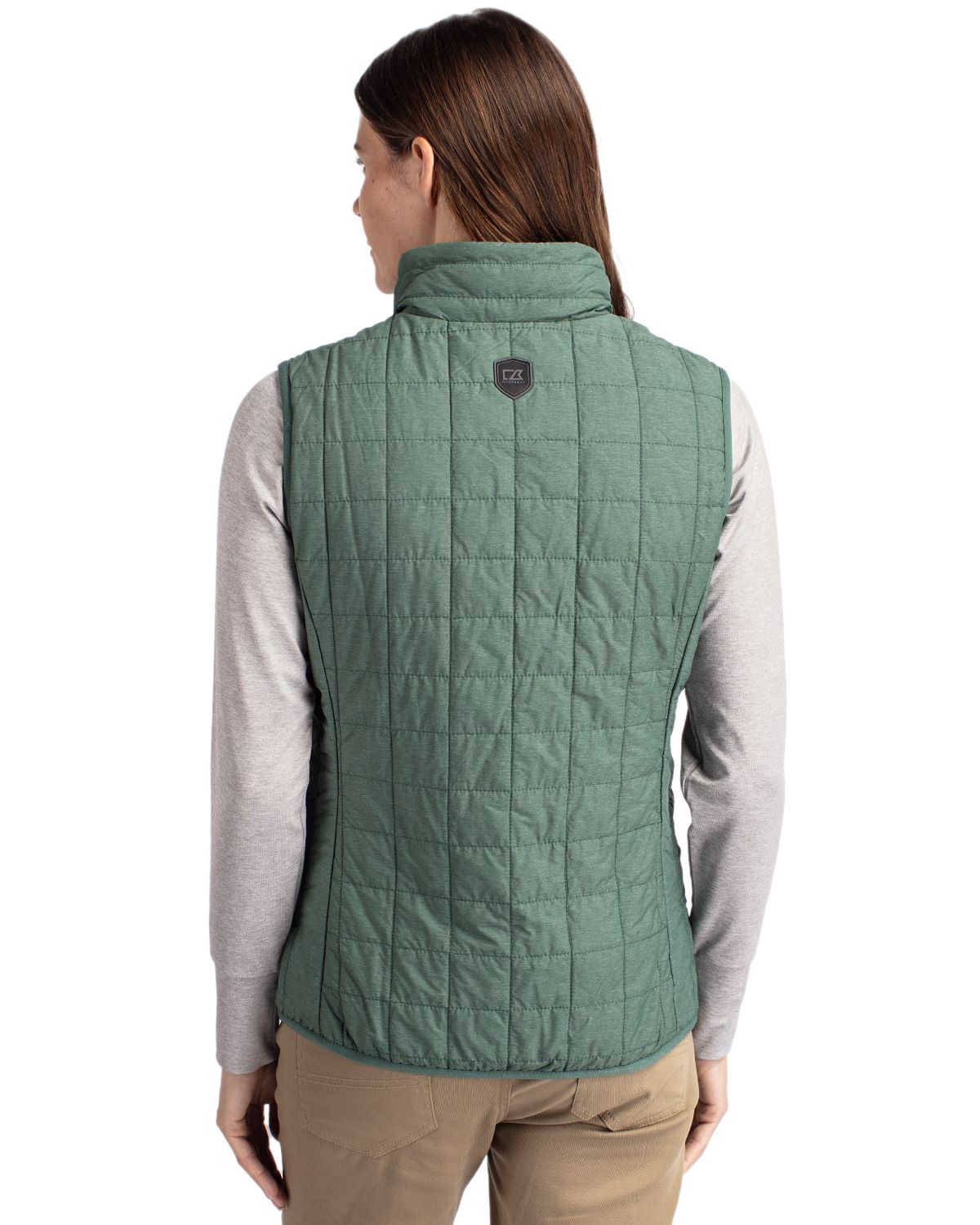 Cutter & Buck Rainier Recycled Insulated Puffer Womens Full Zip Vest 163