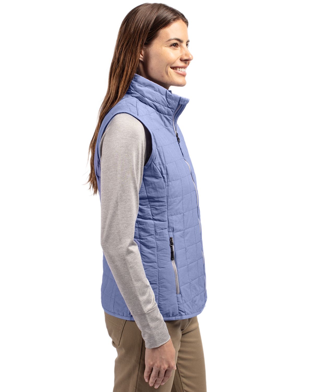 Cutter & Buck Rainier Recycled Insulated Puffer Womens Full Zip Vest 184