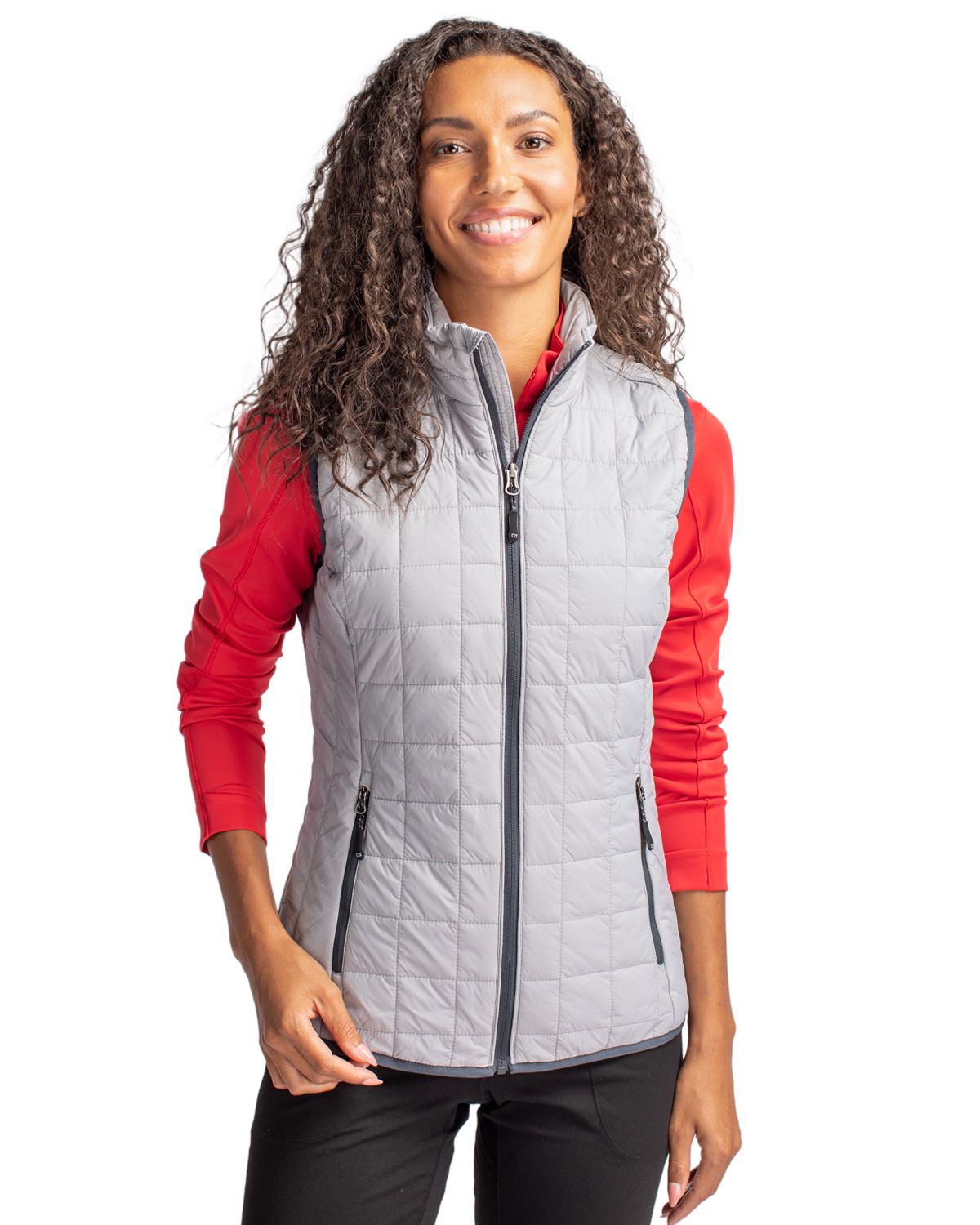 Cutter & Buck Rainier Recycled Insulated Puffer Womens Full Zip Vest 196