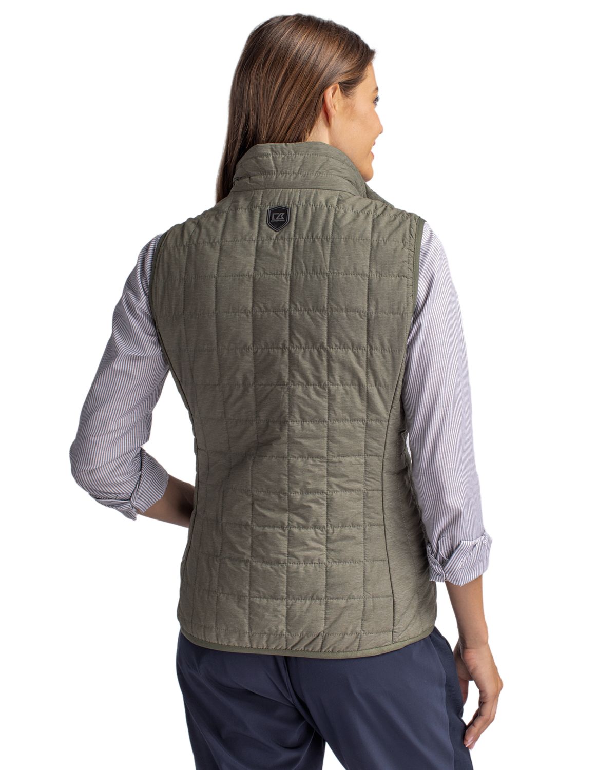 Cutter & Buck Rainier Recycled Insulated Puffer Womens Full Zip Vest 203