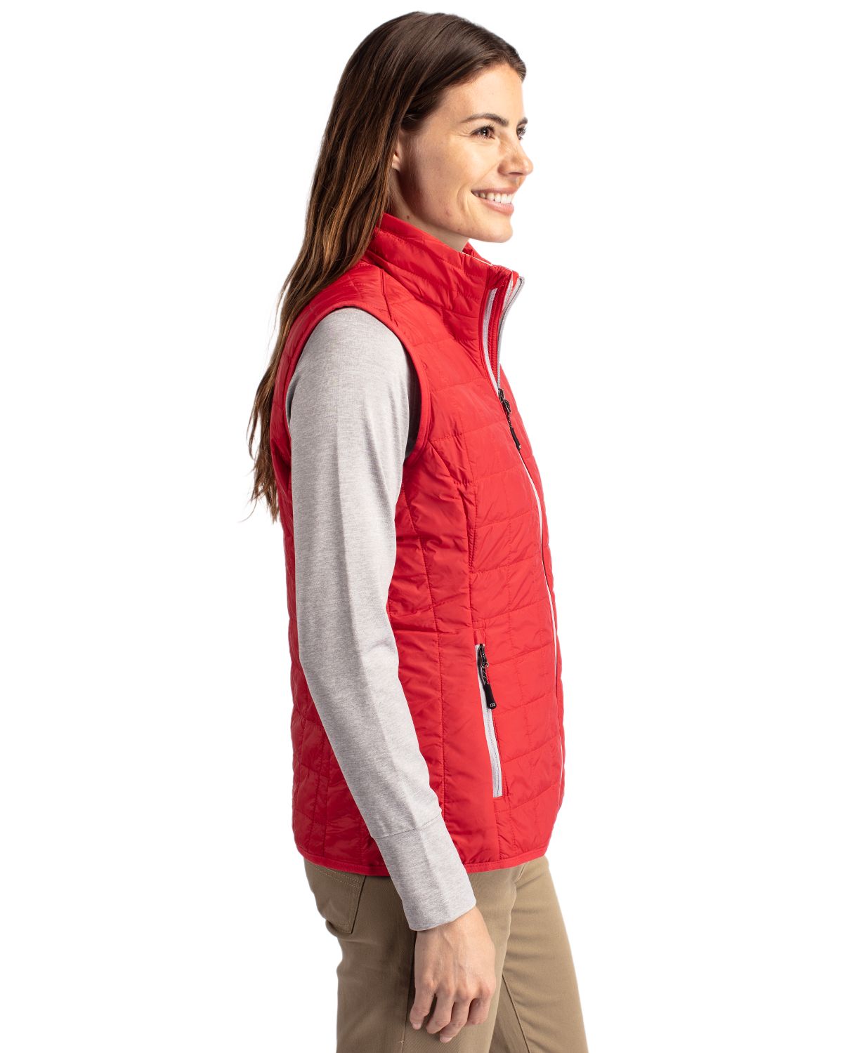 Cutter & Buck Rainier Recycled Insulated Puffer Womens Full Zip Vest 198