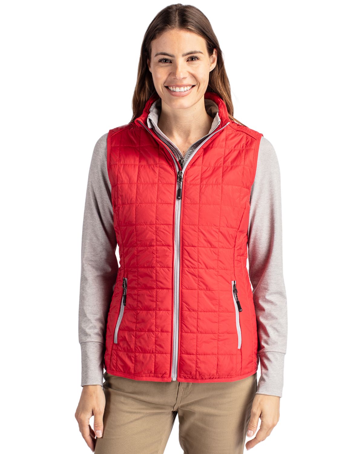 Cutter & Buck Rainier Recycled Insulated Puffer Womens Full Zip Vest 169