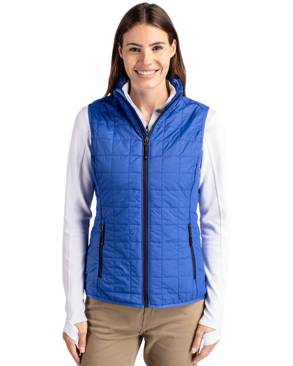 Cutter & Buck Rainier Recycled Insulated Puffer Womens Full Zip Vest 16