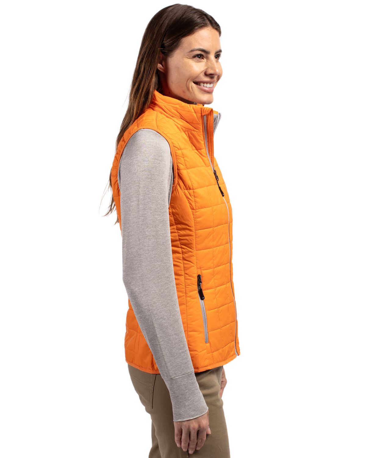 Cutter & Buck Rainier Recycled Insulated Puffer Womens Full Zip Vest 157