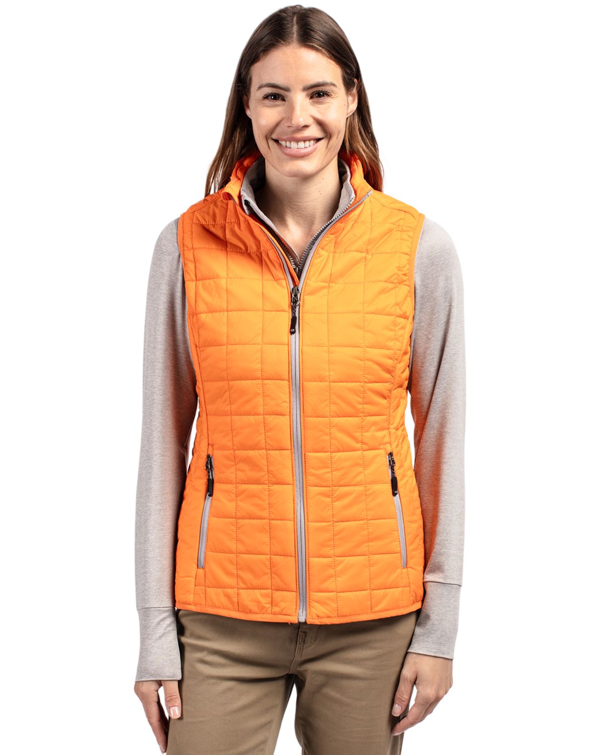 Cutter & Buck Rainier Recycled Insulated Puffer Womens Full Zip Vest 155