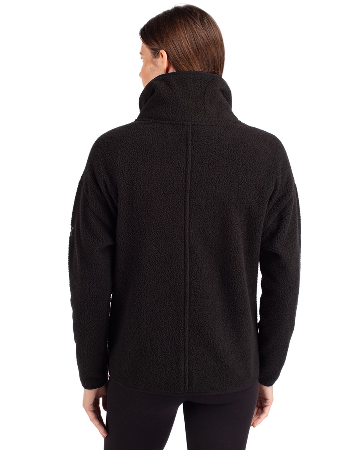 Cutter & Buck Cascade Epic Comfort Recycled Sherpa Fleece Womens Pullover Jacket 1