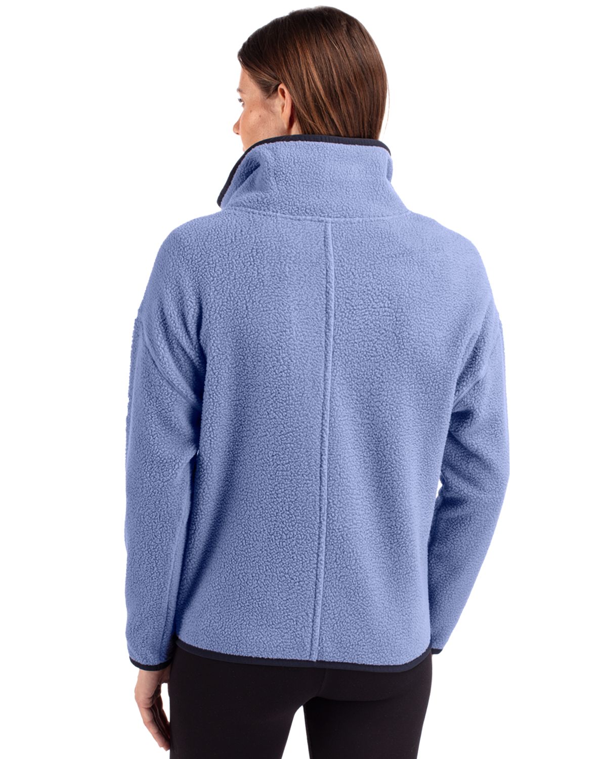 Cutter & Buck Cascade Epic Comfort Recycled Sherpa Fleece Womens Pullover Jacket 109