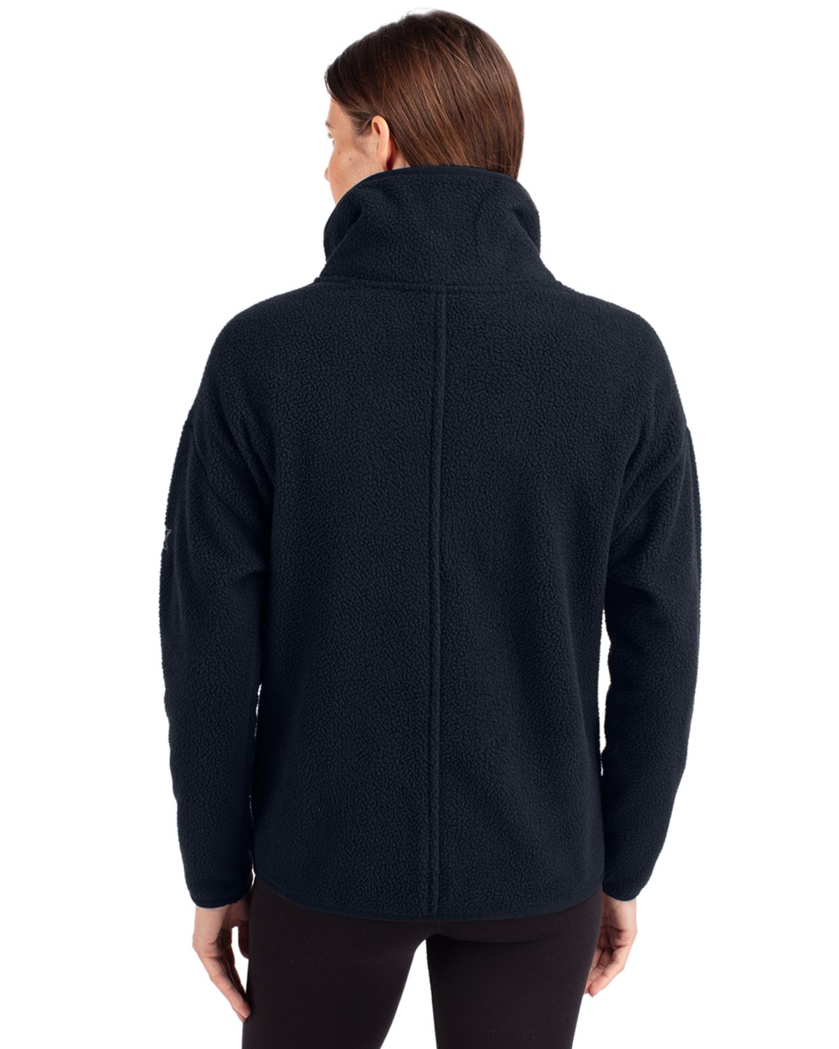 Cutter & Buck Cascade Epic Comfort Recycled Sherpa Fleece Womens Pullover Jacket 2