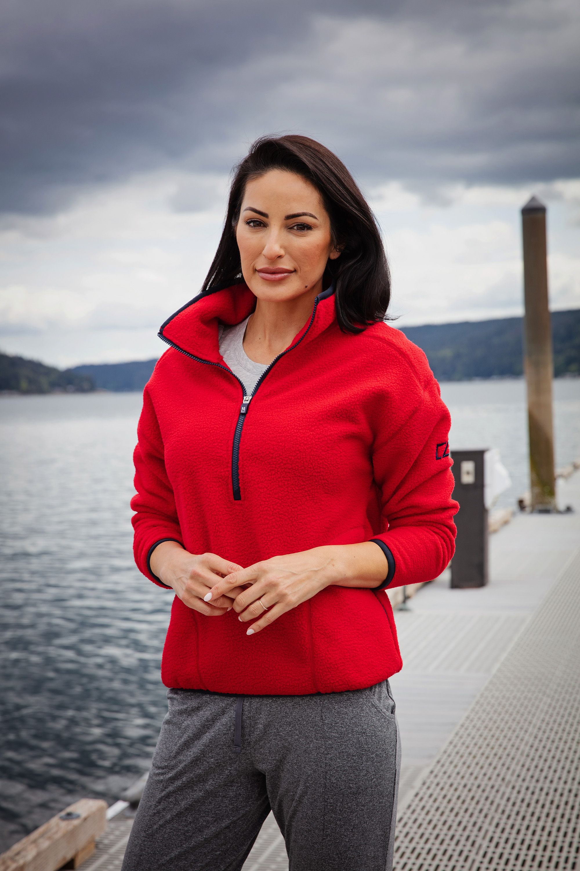 Cutter & Buck Cascade Epic Comfort Recycled Sherpa Fleece Womens Pullover Jacket 5