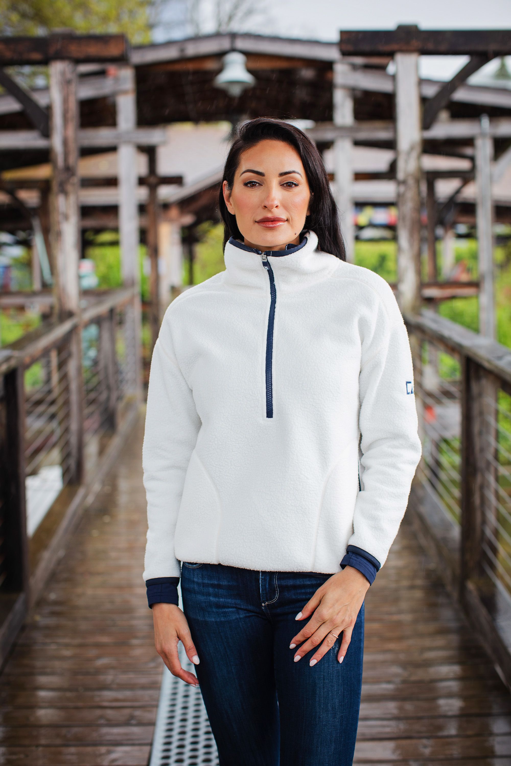 Cutter & Buck Cascade Epic Comfort Recycled Sherpa Fleece Womens Pullover Jacket 26