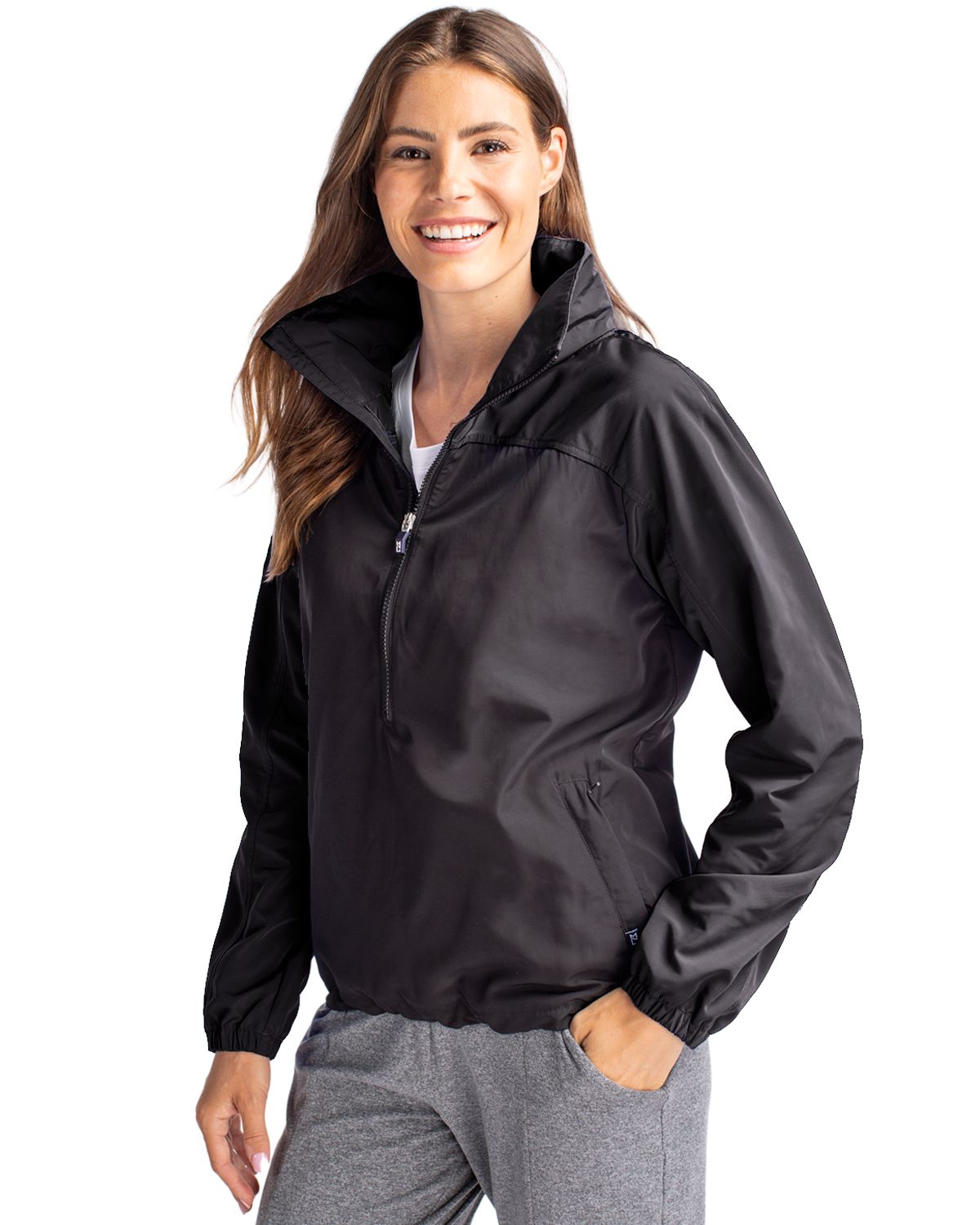 Cutter & Buck Charter Recycled Packable Womens Half Zip Anorak Jacket? 88
