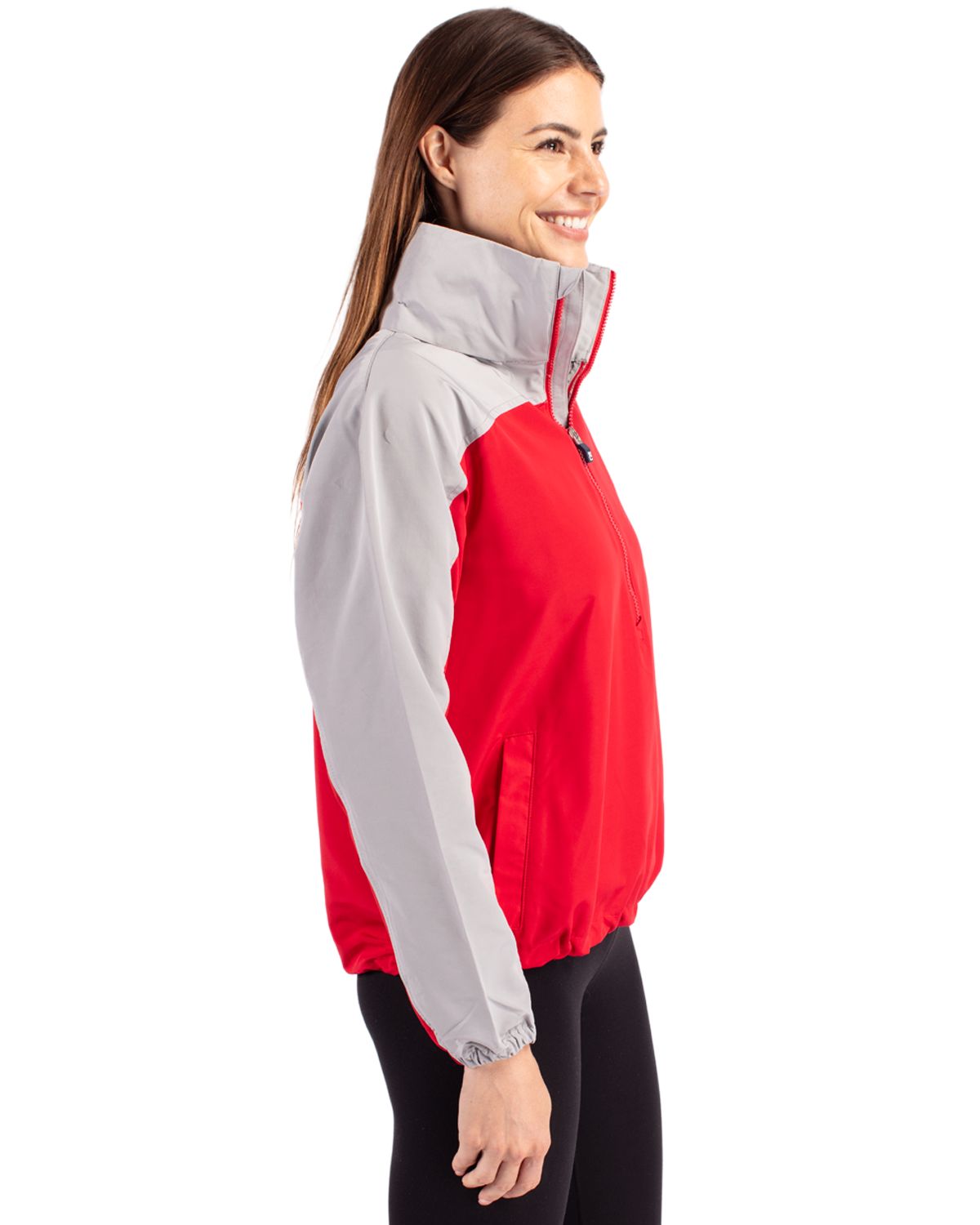 Cutter & Buck Charter Recycled Packable Womens Half Zip Anorak Jacket? 50