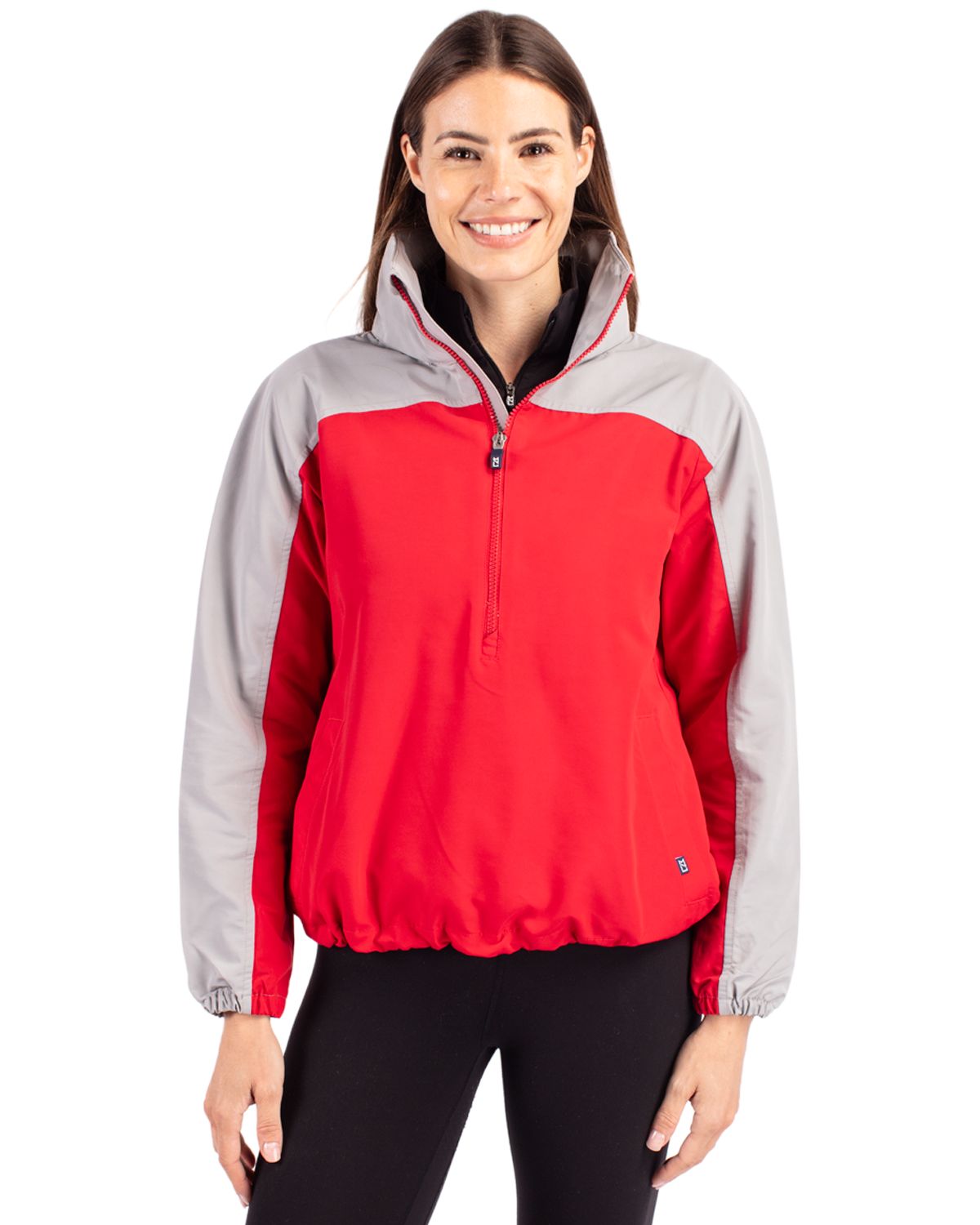 Cutter & Buck Charter Recycled Packable Womens Half Zip Anorak Jacket? 6