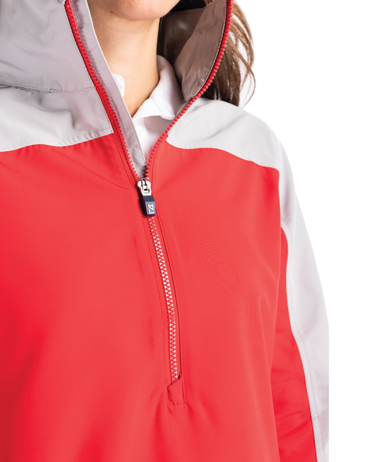 Cutter & Buck Charter Recycled Packable Womens Half Zip Anorak Jacket? 79
