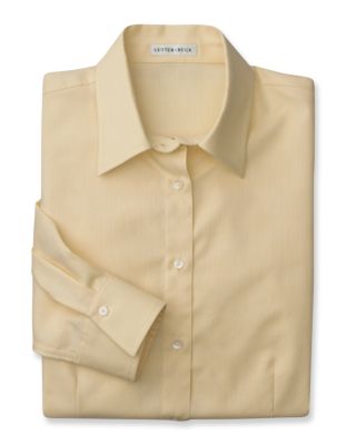 Cutter & Buck Women's Classic Nailshead Shirt Sunflower plus size tops, plus size shirts, plus size blouses, 