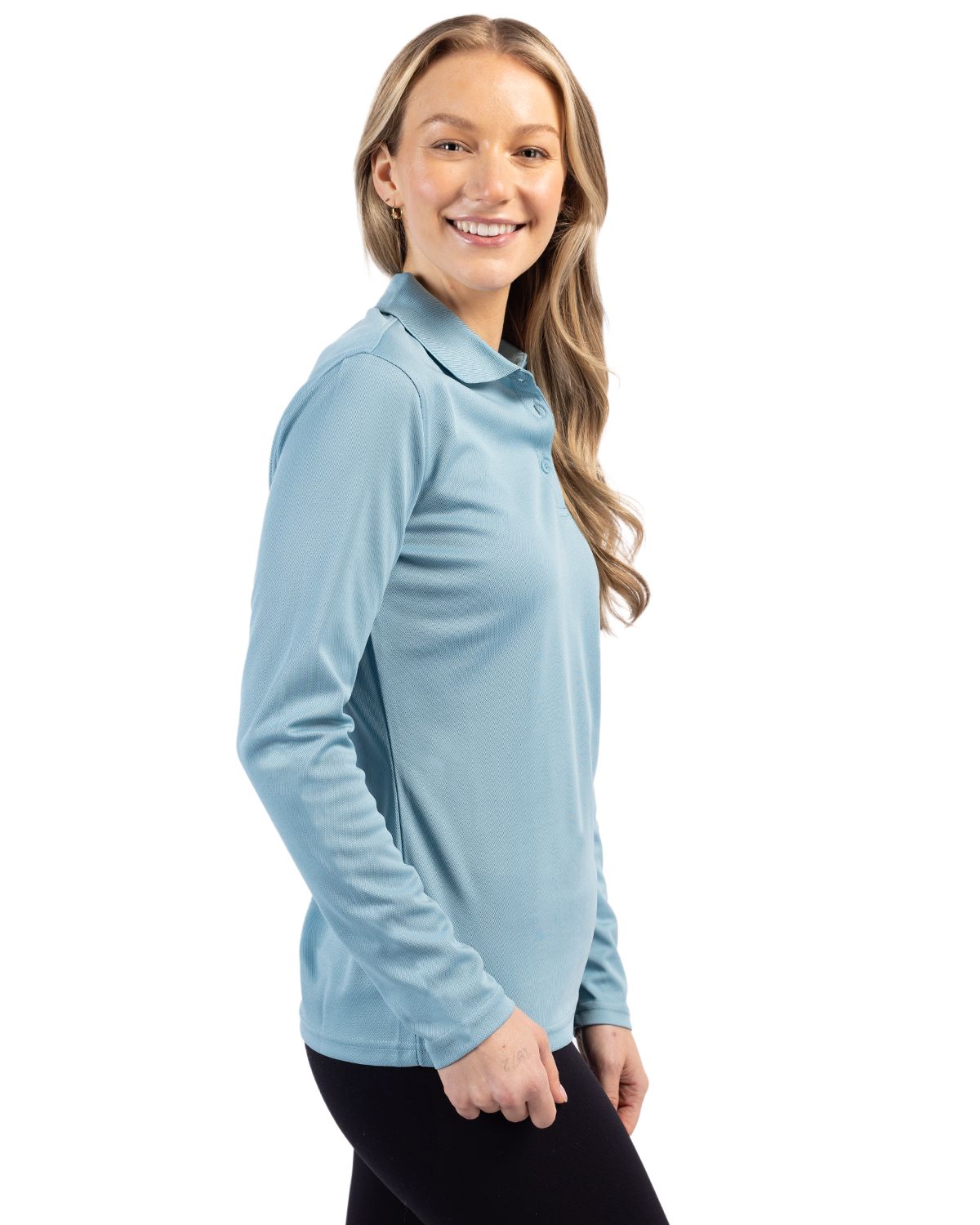 Clique Spin Solution-dyed Performance Pique Womens Long Sleeve Polo 63