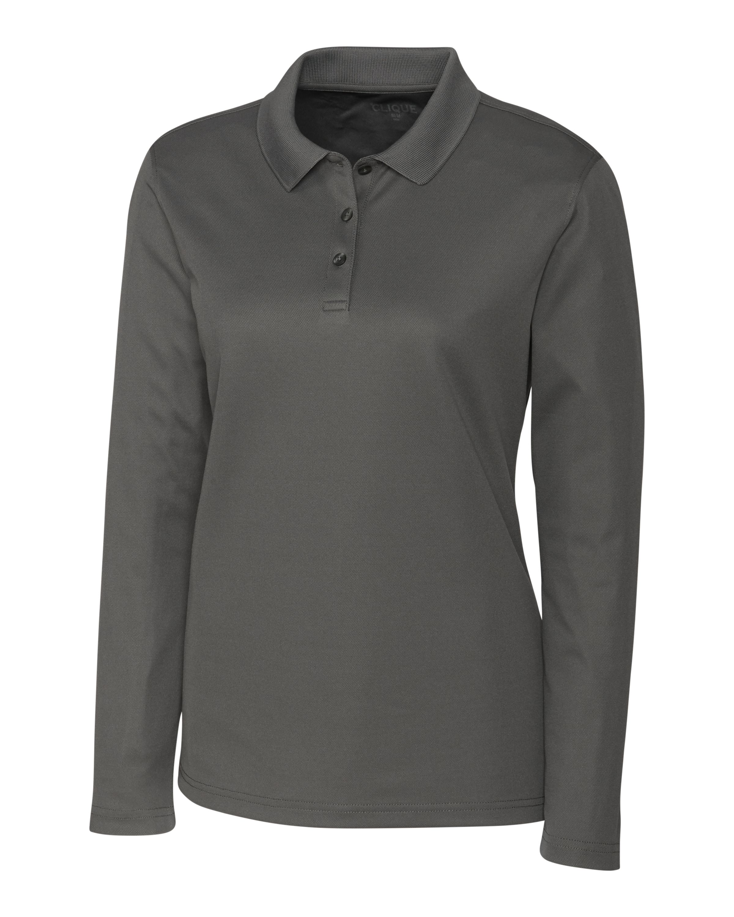 Clique Spin Solution-dyed Performance Pique Womens Long Sleeve Polo 58