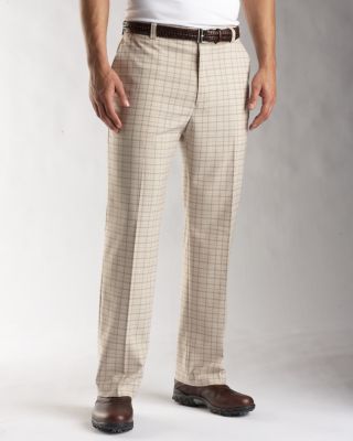 Men's Approach Plaid Flat Front Trouser