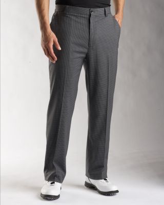Men's Tee Shot Check Flat Front Trouser