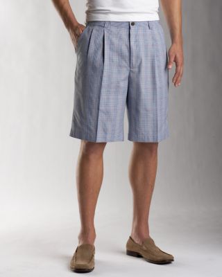 Men's B&T Dayton Plaid Pleated Short