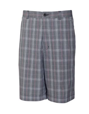 Men's Hideaway Plaid Flat Front Short