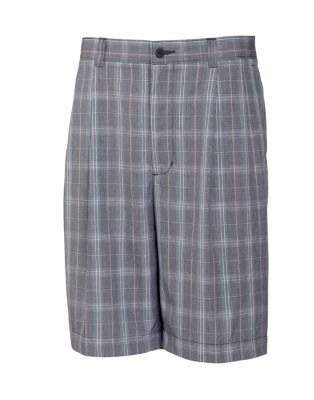 B&T Hideaway Plaid Pleated Short