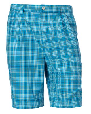 B&T McKinley Plaid Flat Front Short