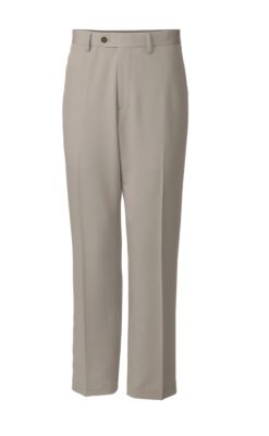 Twill Microfiber Flat Front Pant